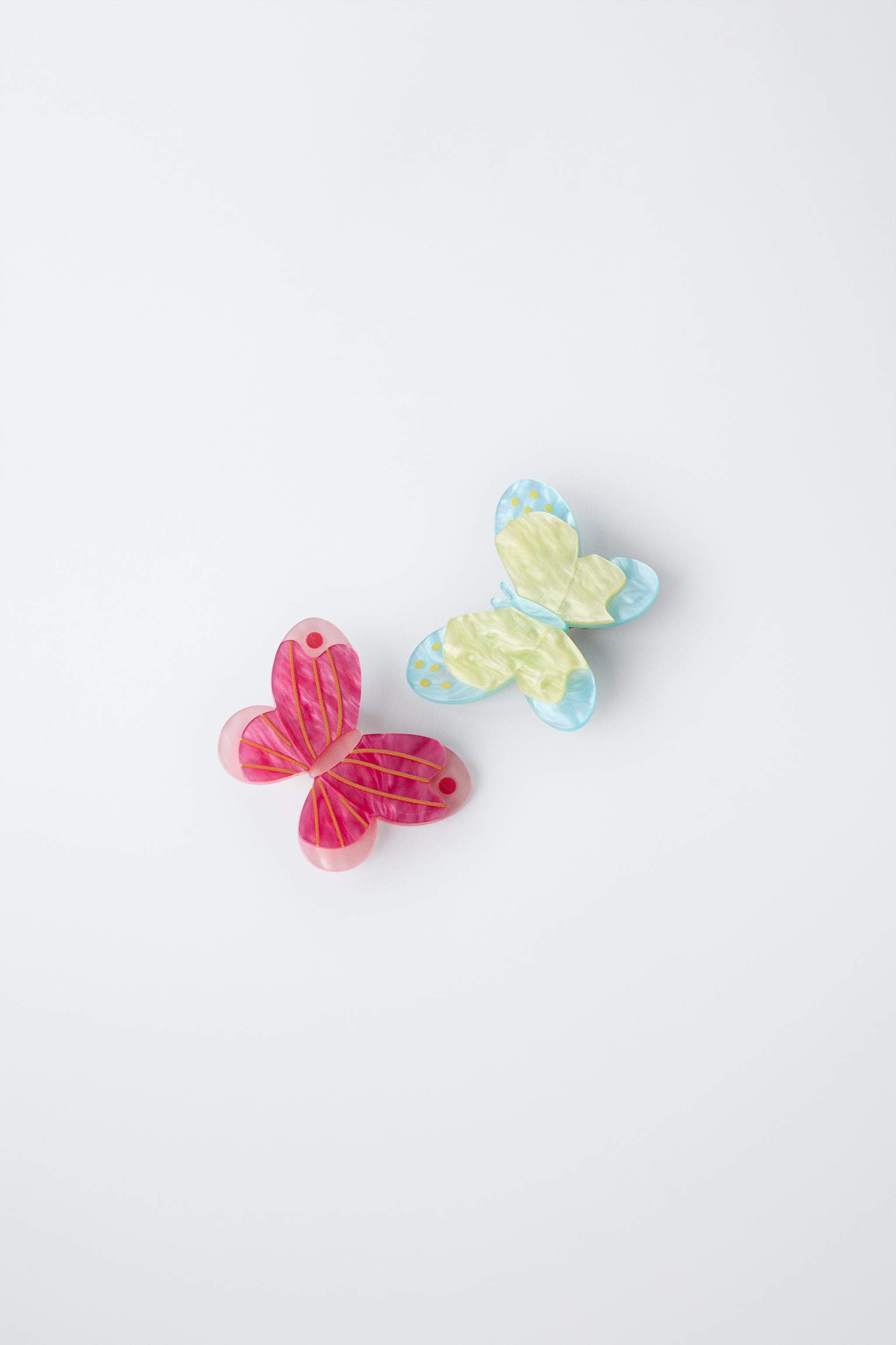 PACK OF TWO BUTTERFLY HAIR CLIPS | Zara US