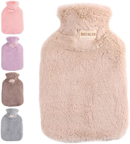 Hot Water Bottle with Cover 2.0L Large Classic PVC BAYAGIN Hot Water Bag for Neck, Hand Feet and Sho | Amazon (CA)