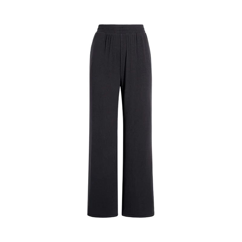 Slinky Rib Wide Leg Pant | Mocha | Nuuds US