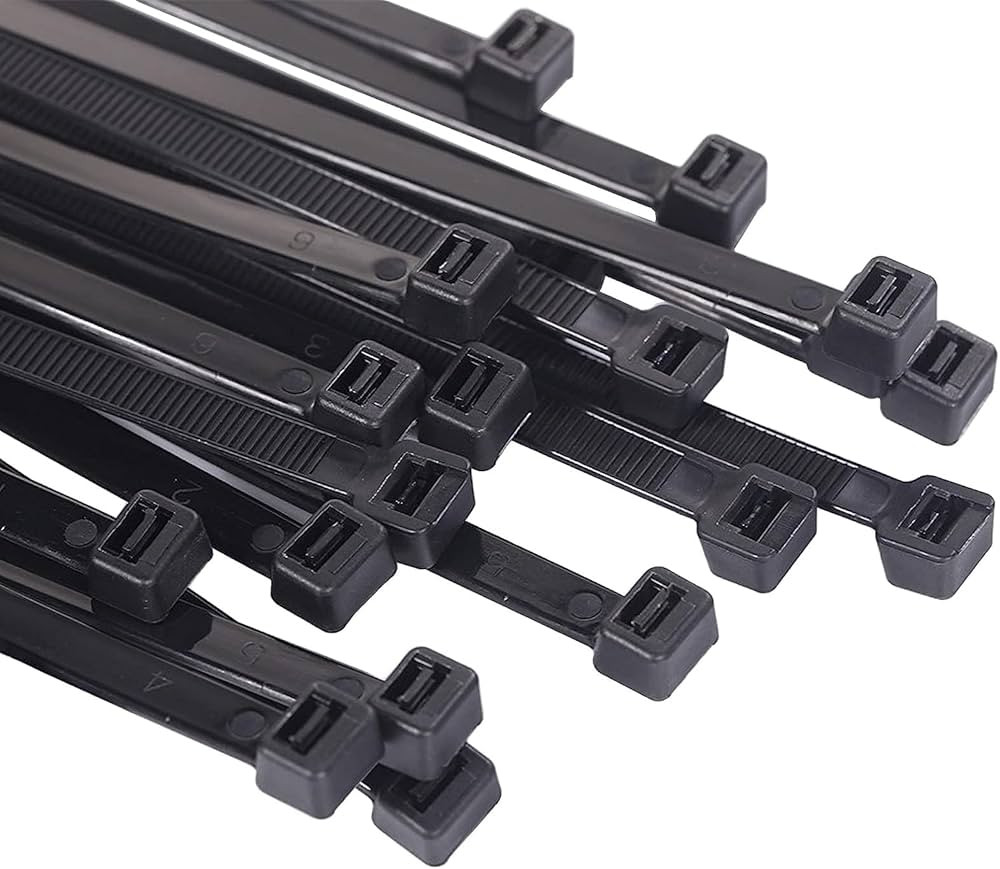 zip ties 14 inch Black Cable ties wraps 100 pcs/Pack outdoor use Long plastic ties with 60 Pounds tensile | Amazon (US)