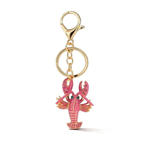 Hoheng Lobster Keychain Pink Lobster Bag Charm for Women Beach Bag Charm Ocean Purse Wallet Accessory Summer Vacation Gift | Amazon (US)