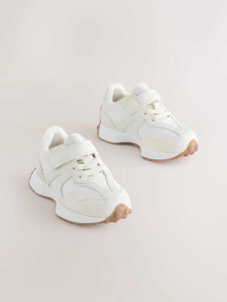 Neutral Elastic Lace Touch Fasten Trainers | Next US