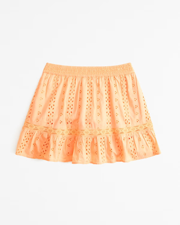 eyelet mini skort | Abercrombie & Fitch (US)