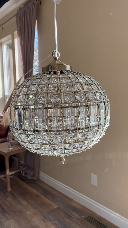 Under $200 RH Crystal globe chandelier dupe comes in 2 sizes 

#LTKsalealert #LTKhome