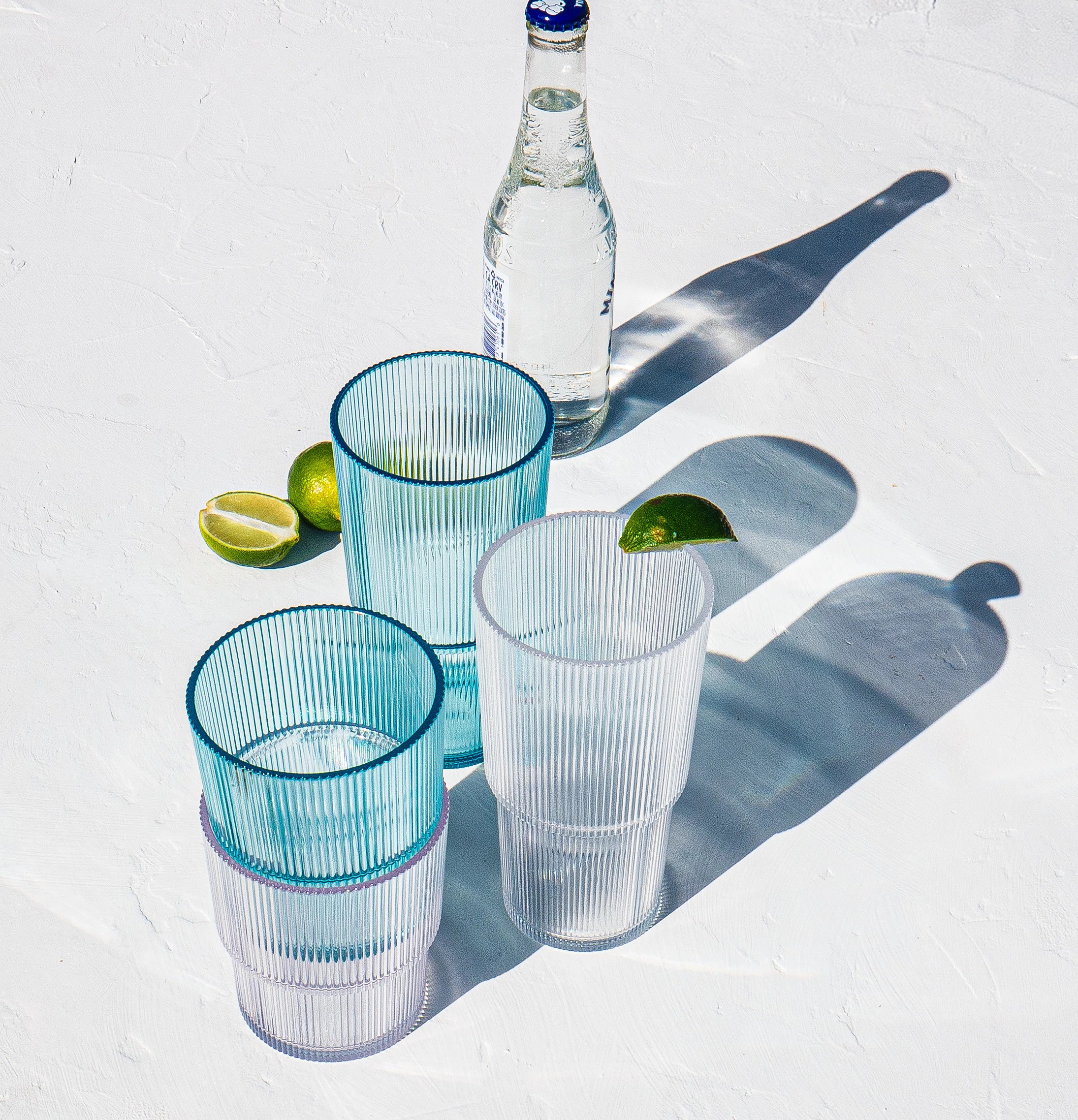Fine Ribbed Acrylic Drinking Glass (Set of 6) | Wayfair North America