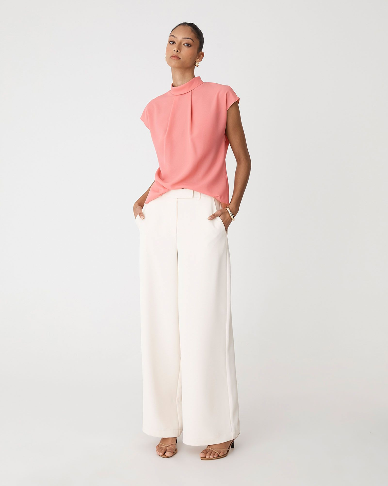 Tiara High Neck Shell Top | FORCAST