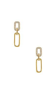 SHASHI Justice Pave Earrings in Gold from Revolve.com | Revolve Clothing (Global)