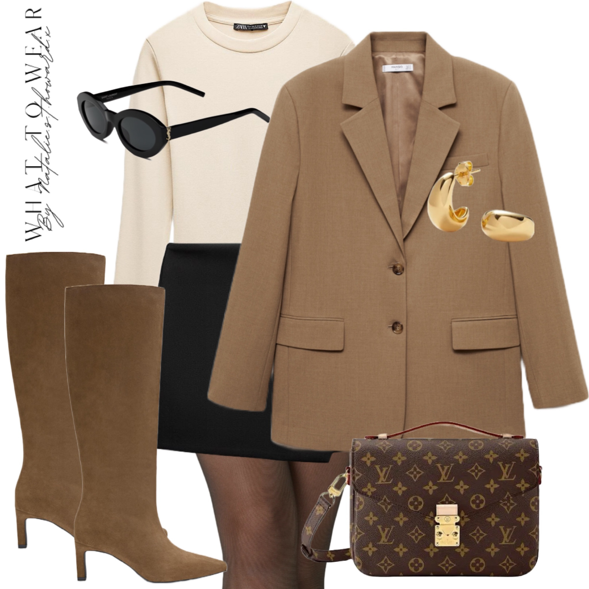 Camel suede knee high boots and a camel blazer paired with a black skort 😍

#LTKuk #LTKautumn #LTKshoes