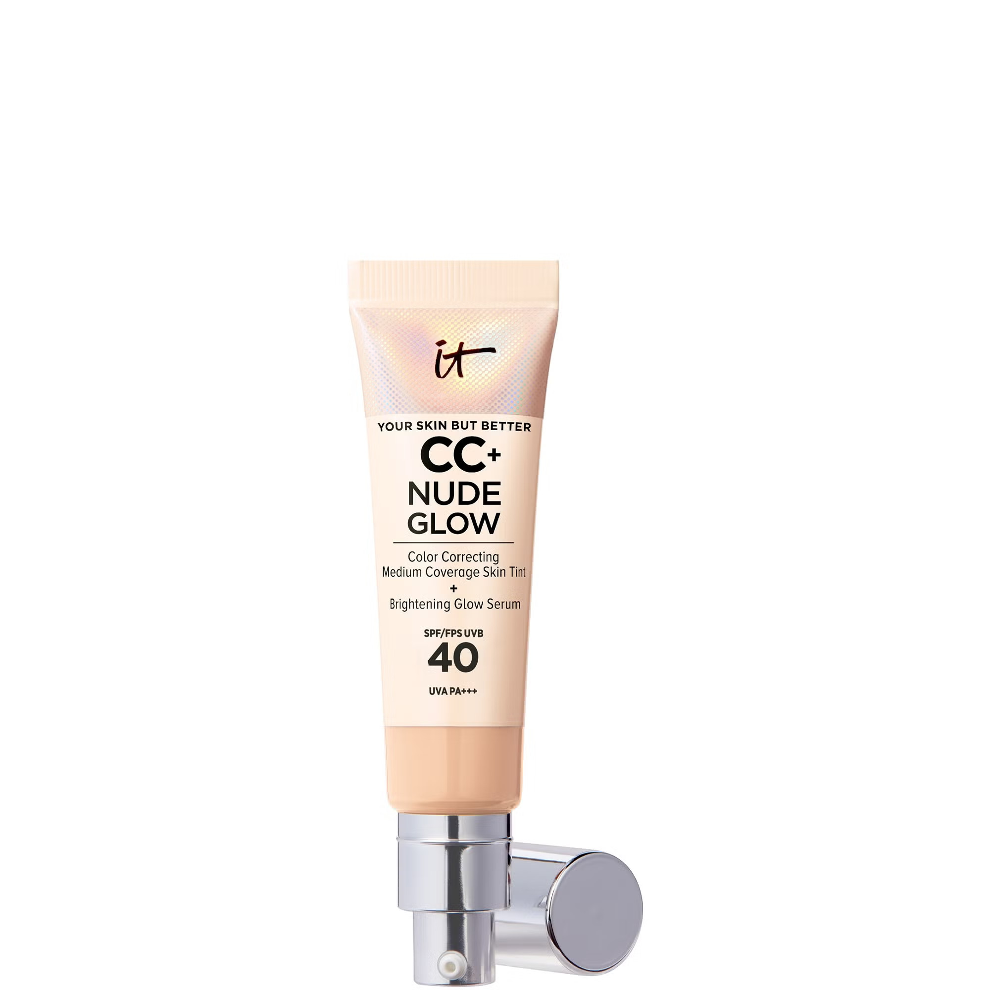 IT Cosmetics CC+ and Nude Glow Lightweight Foundation and Glow Serum with SPF40 - Light Medium | Look Fantastic (UK)