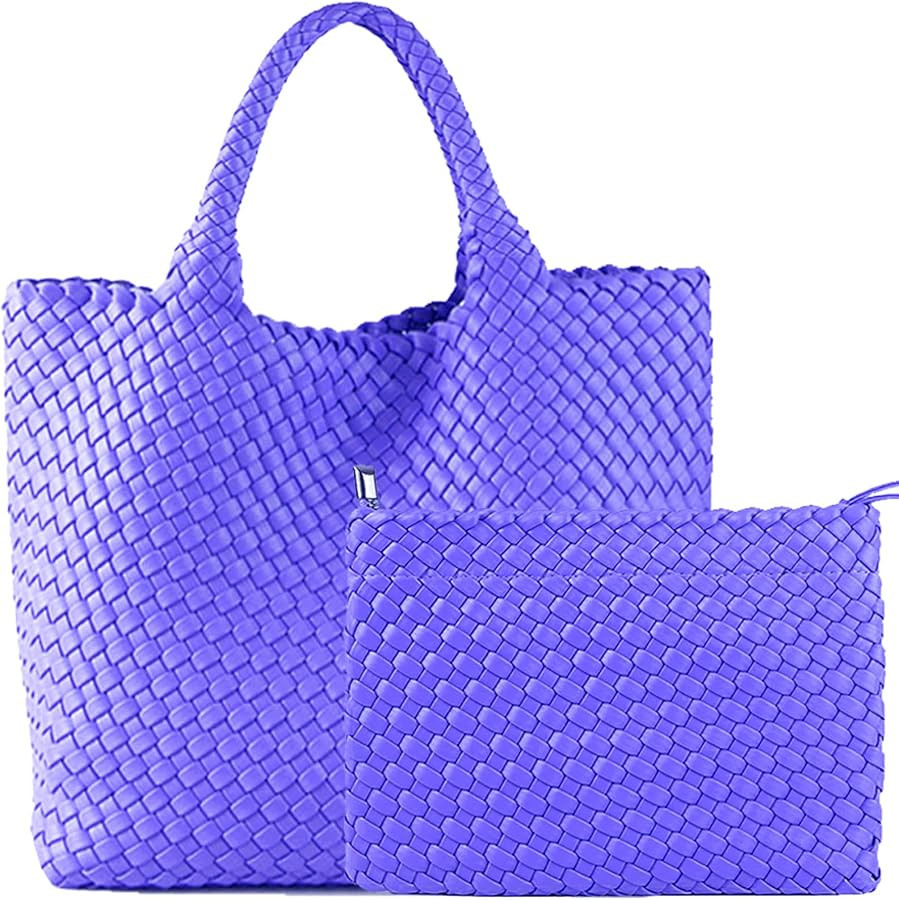 Fashion Woven Bag Shopper Bag Travel Handbags and Purses Women Tote Bag Large Capacity Shoulder B... | Amazon (US)