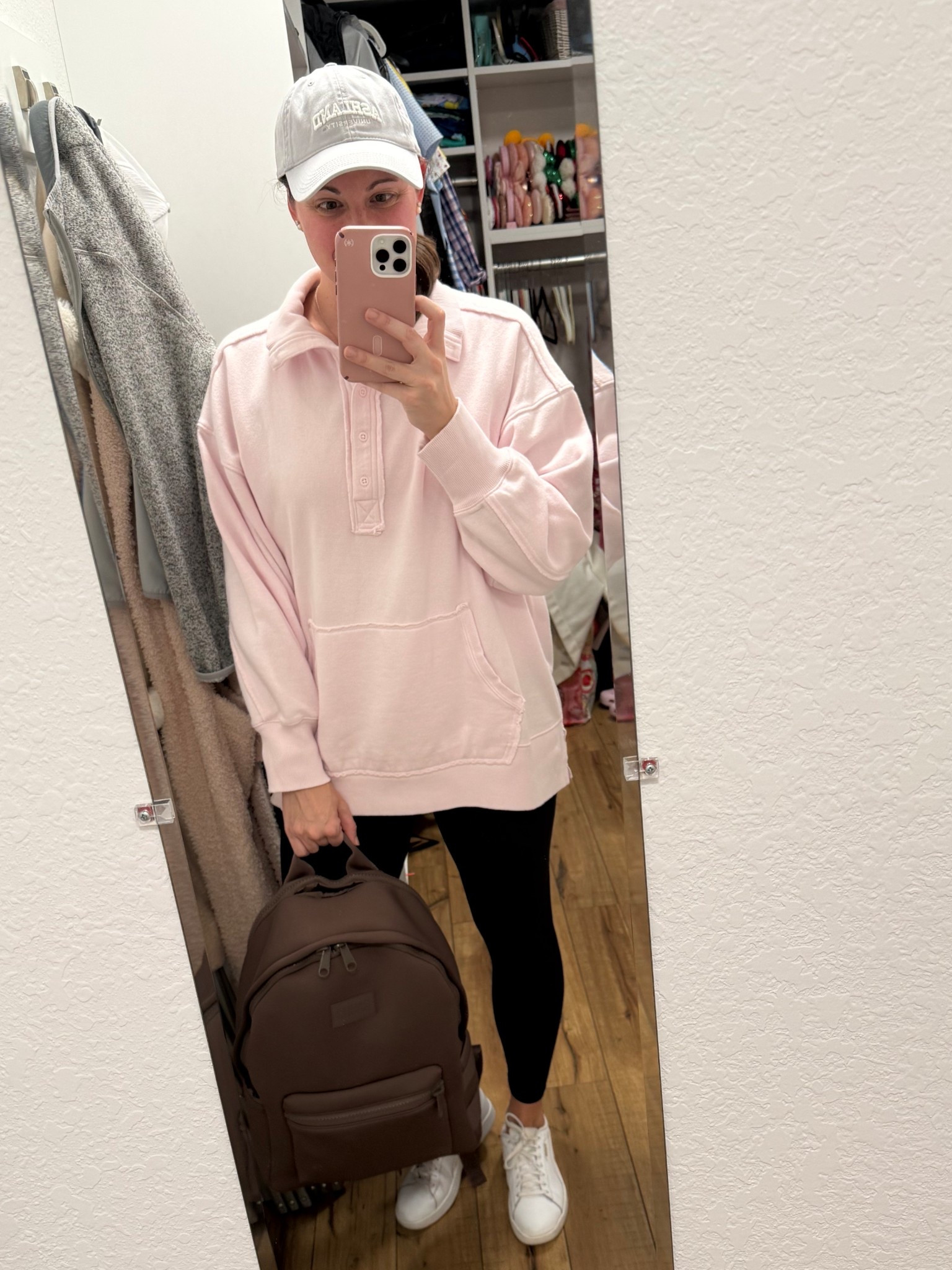 My travel fit for the day! Ready to take my Dagne Dover backpack on an adventure in my favorite leggings and lightweight tunic sweatshirts! 

#LTKActive #LTKTravel #LTKootd