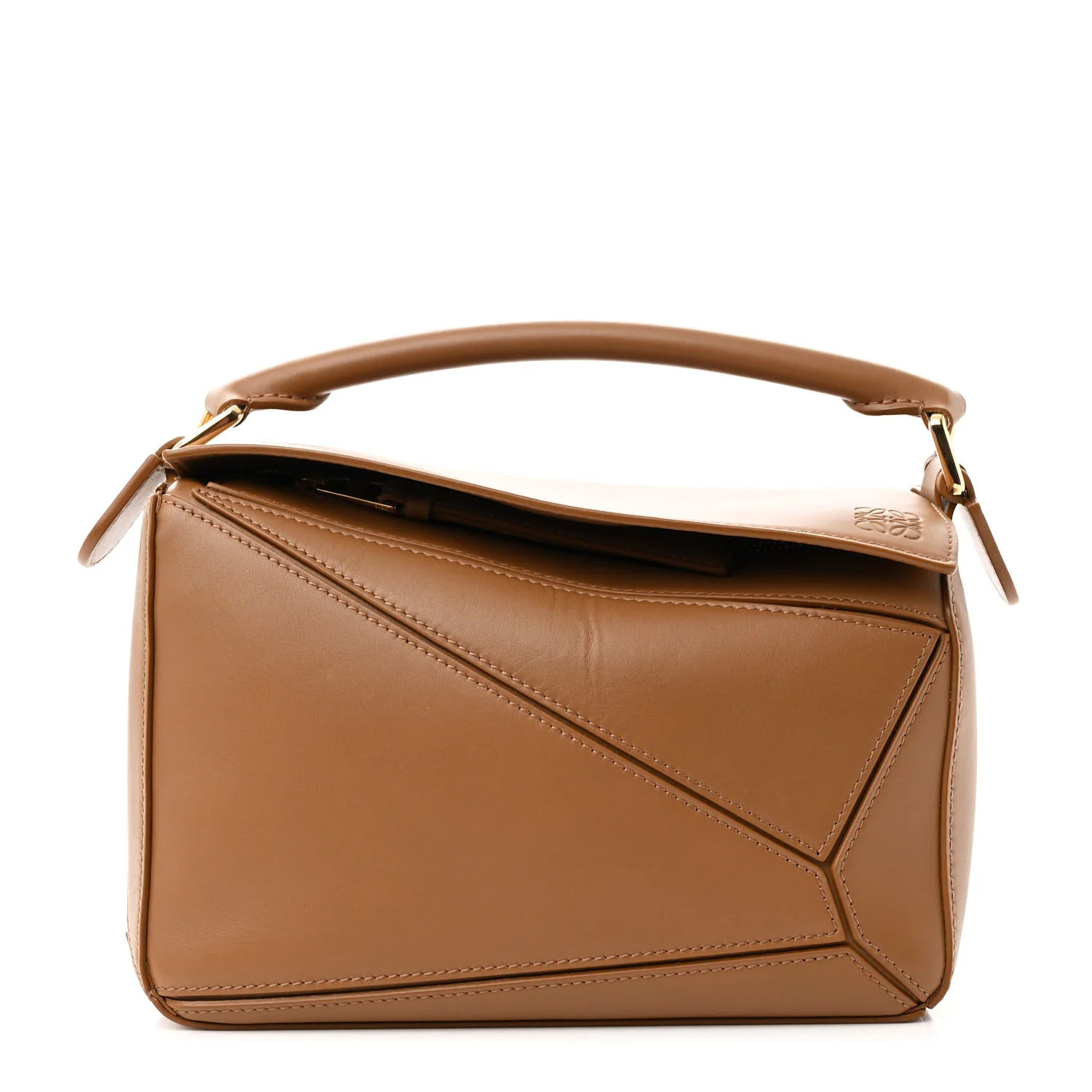 Soft Grained Calfskin Small Puzzle Edge Bag Oak | FASHIONPHILE (US)