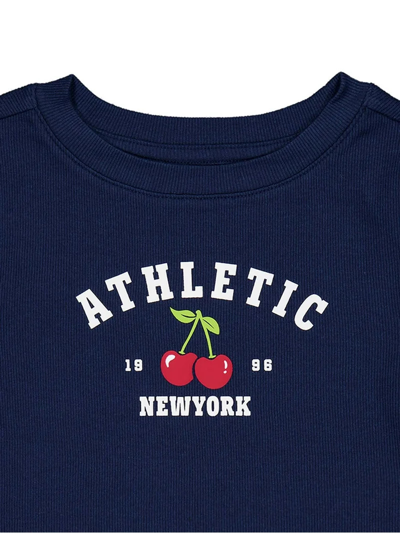 Weekend Academy Girls Graphic Baby Tee with Short Sleeves, Sizes 4-18 | Walmart (US)