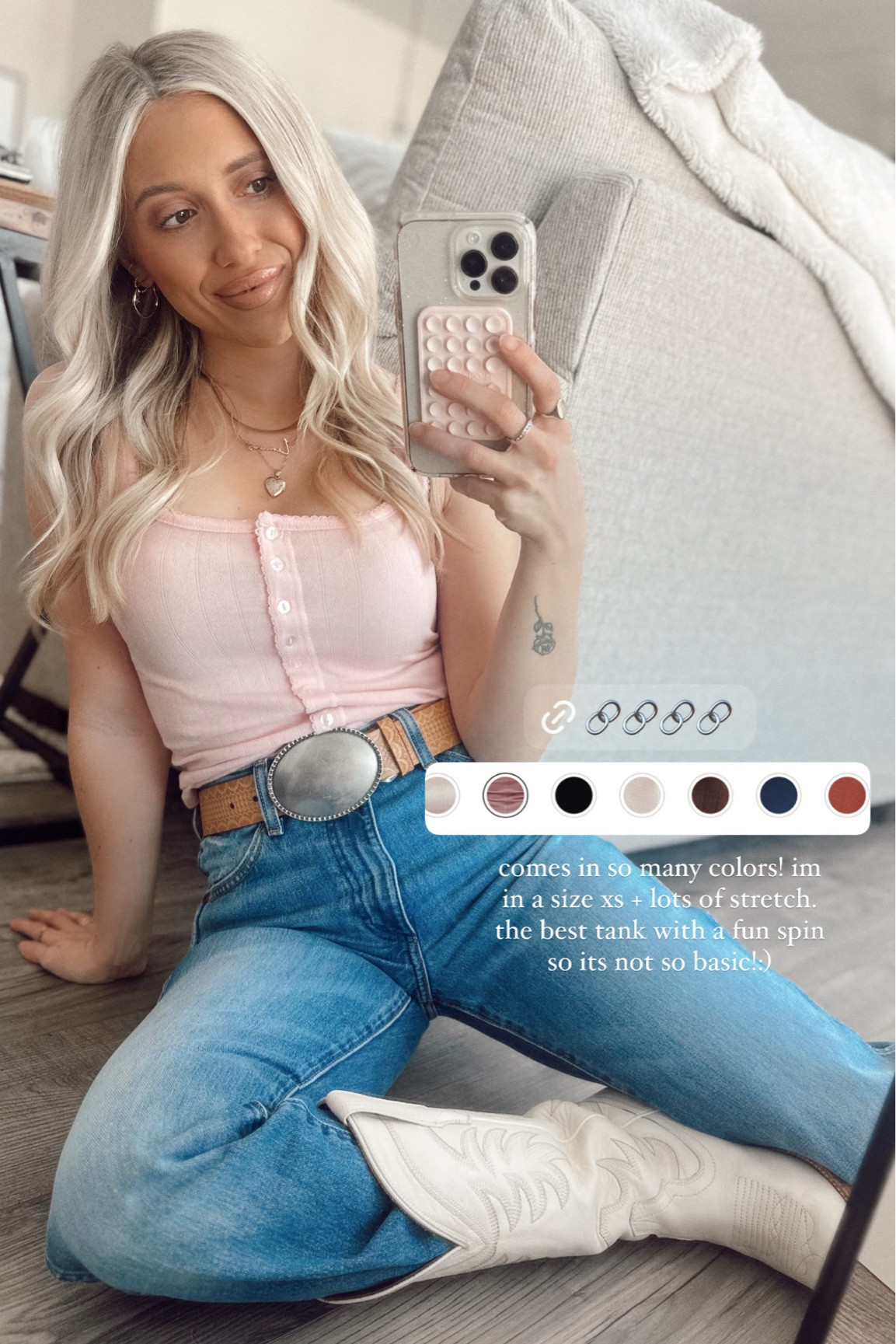 Girls if you are looking for the cutest layering tank it is a capsule wardrobe of a stable look further. This adorable tank from Free People has your name written all over it. I’m obsessed. I immediately had to order another color so I have this in 2 colors. It’s so cute and fun and a good little spin on just a basic tank!:)

Capsule wardrobe, basic tank top, spring fashion, spring essentials, tank under $45



#LTKWatchNow #LTKU #LTKStyleTip