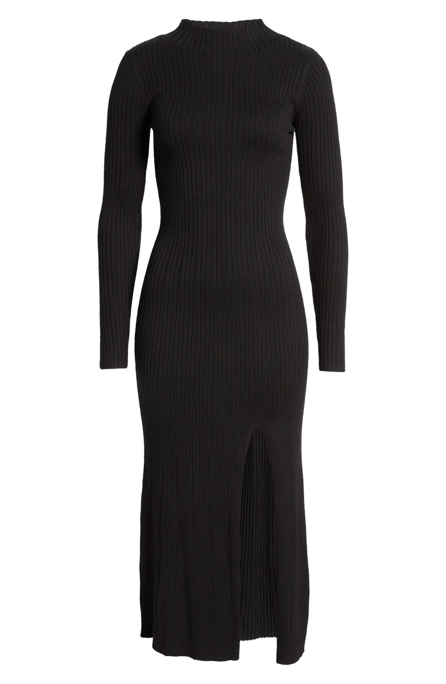 Long Sleeve Side Slit Sweater Dress | Nordstrom