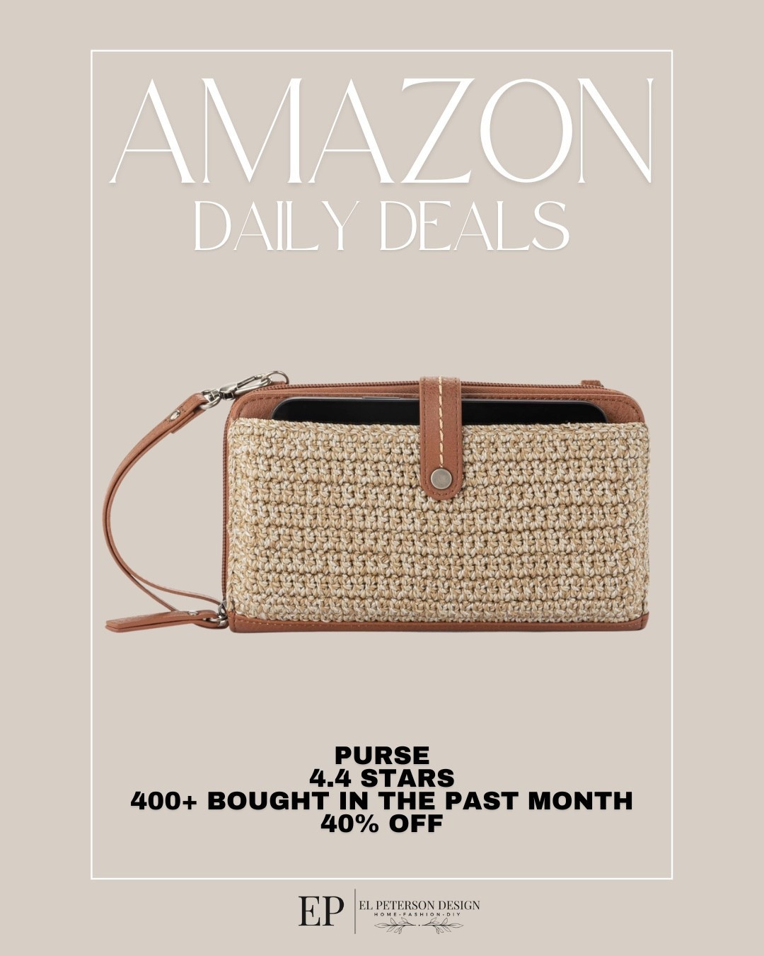 Amazon Daily Deals
Purse

#LTKHome #LTKSaleAlert