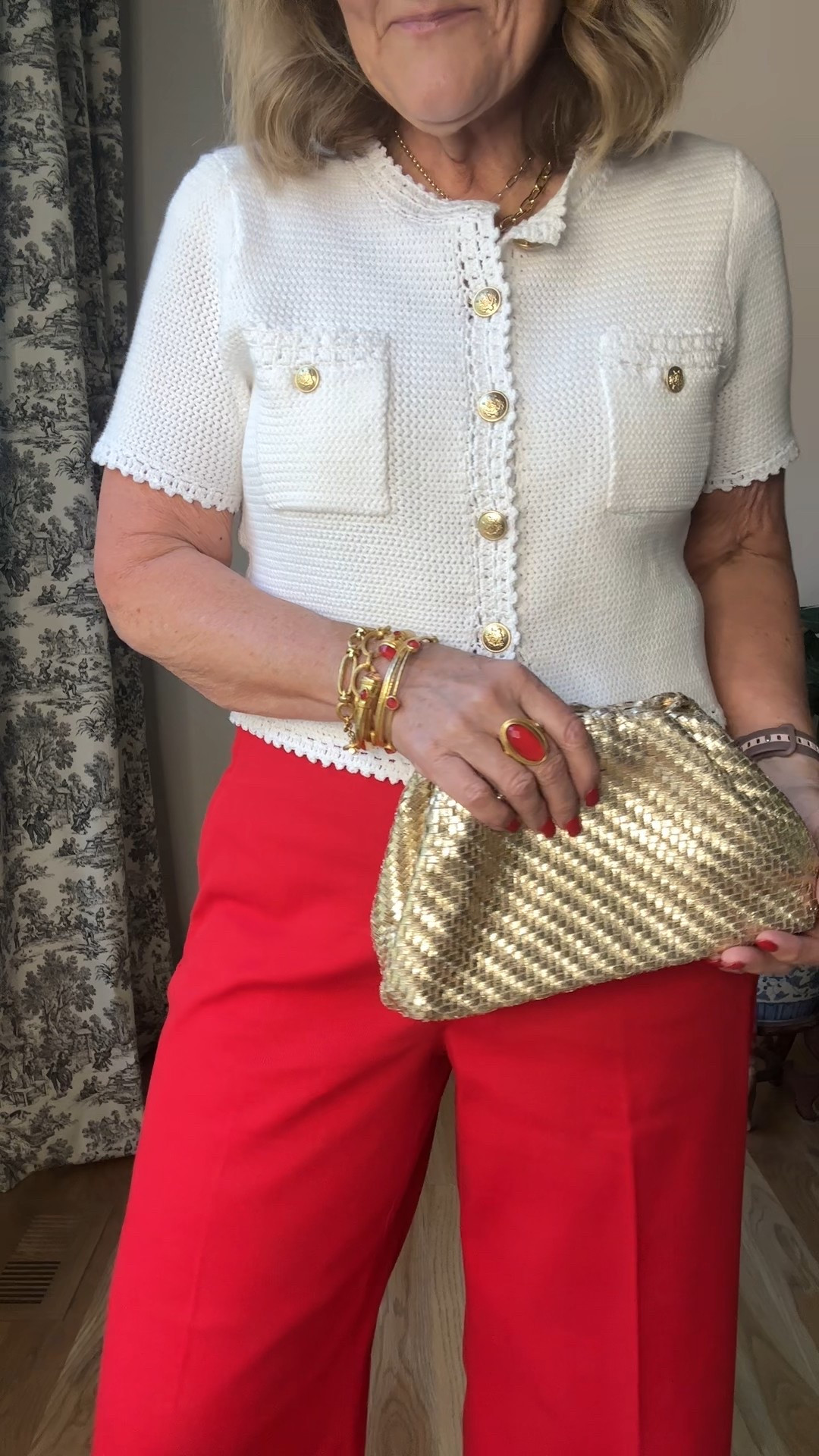 Spanx stretch twill such a great pant. Wearing a medium petite 
JCREW crochet sweater size medium 
Work office outfit date night outfit 

#LTKPetite #LTKWorkwear #LTKOver40