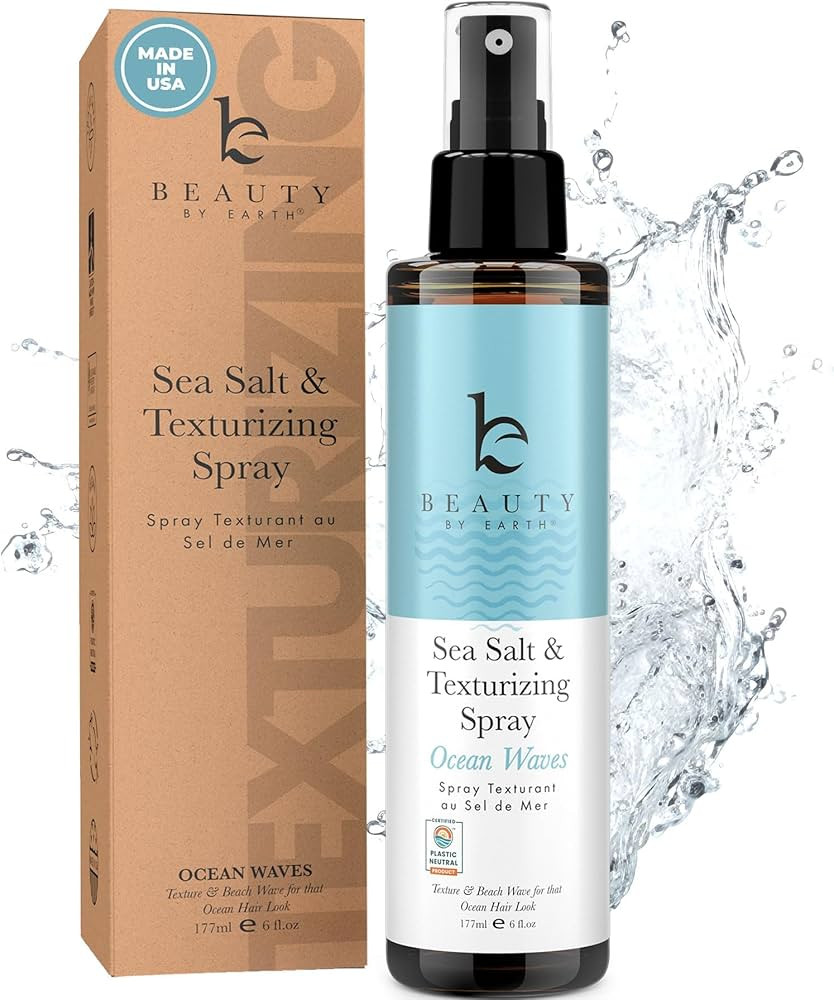 Sea Salt Spray for Textured Beach Waves & Volume - USA Made with Organic Ingredients, Texturing &... | Amazon (US)