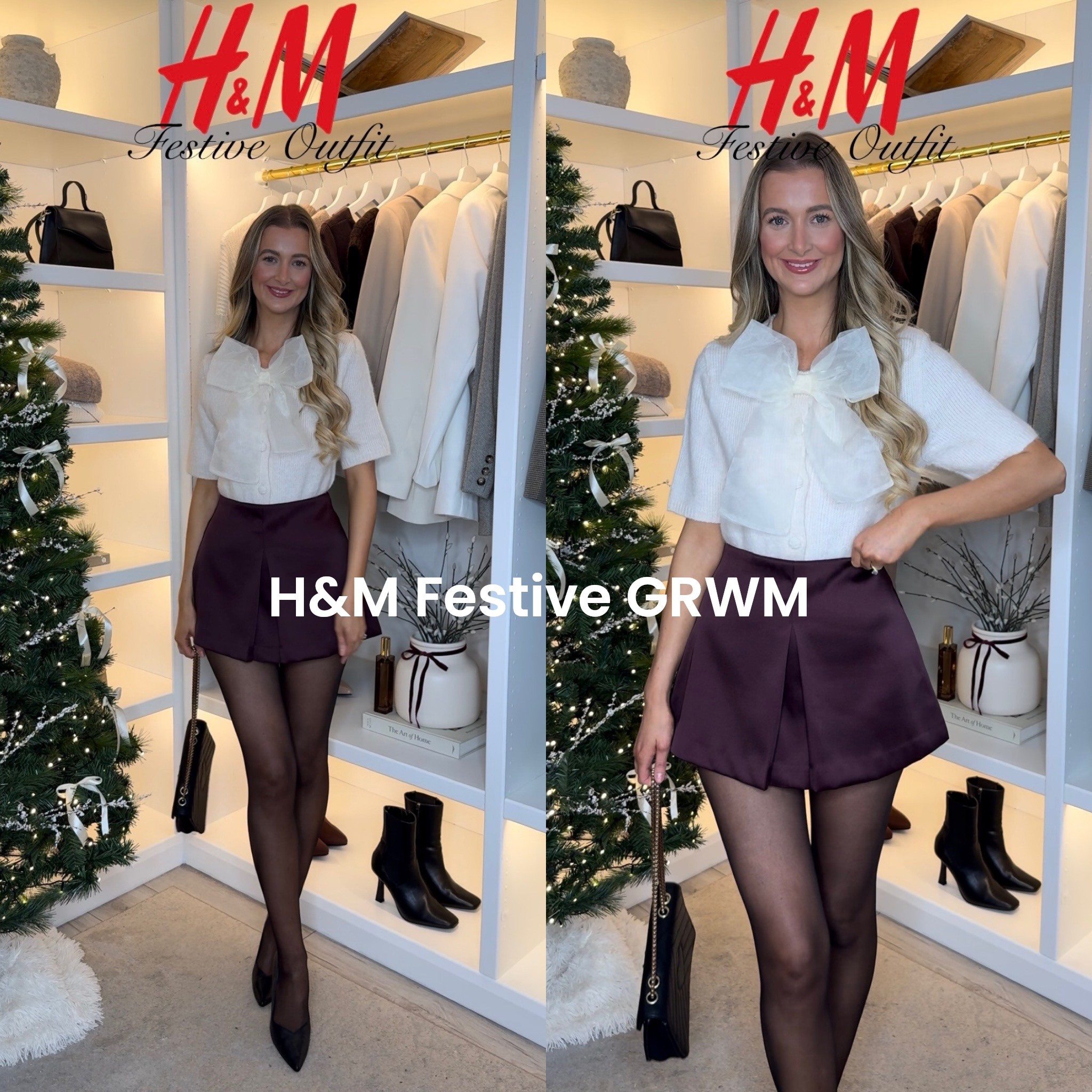 A very festive H&M GRWM! Love the bow detailing on this cardigan and the colour of this skirt! 🤩🙌🏼

#LTKwinter #LTKuk #LTKfestive