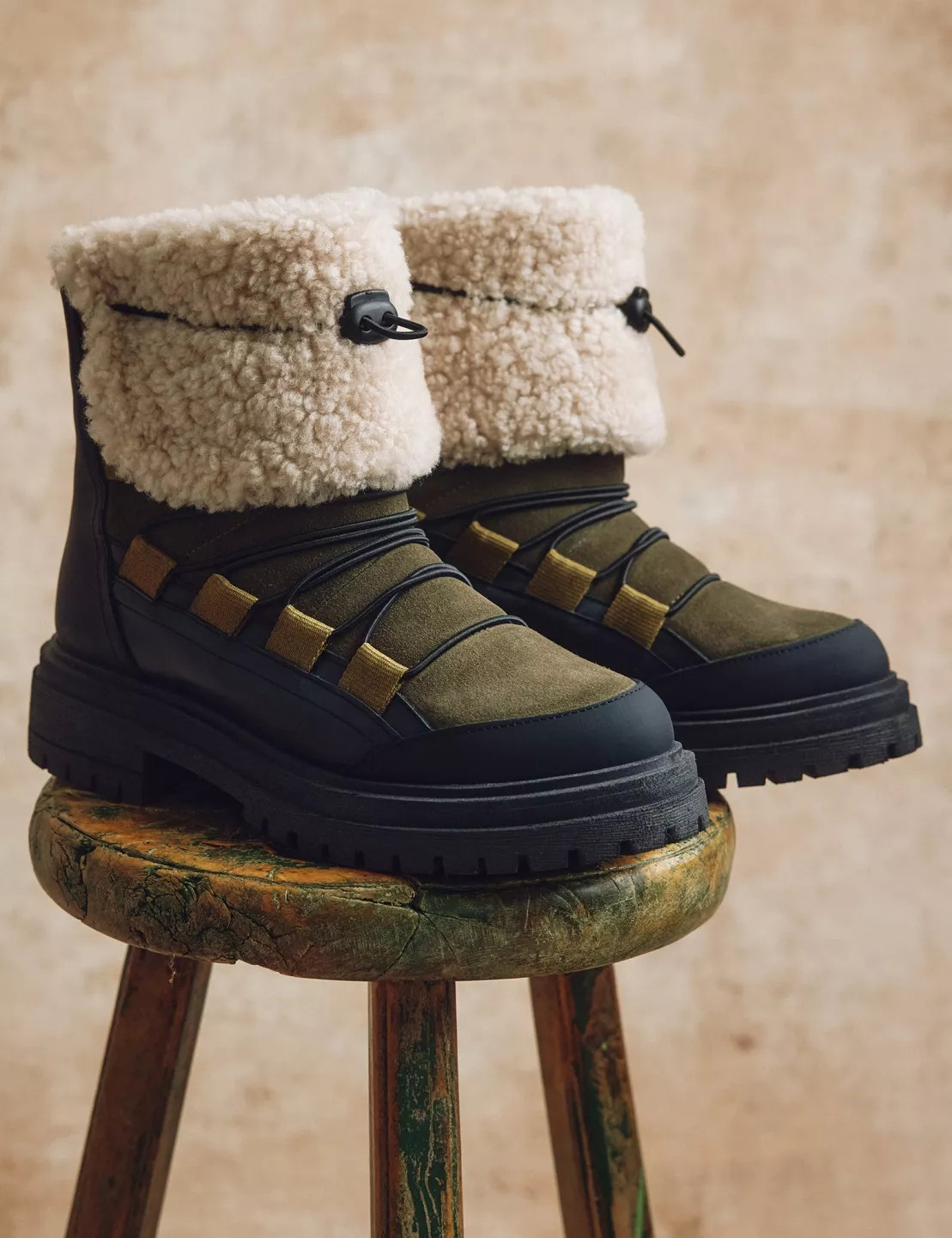 Forager Leather Boot - Black/Cream | Penelope Chilvers