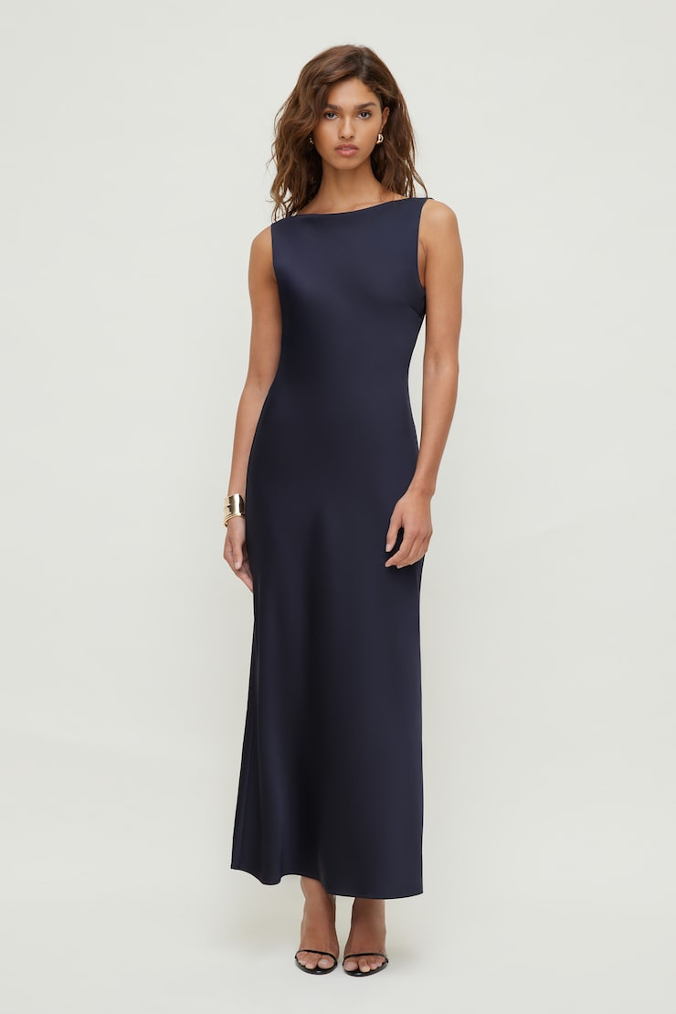 Nora Satin Maxi Slip Dress | Dynamite Clothing