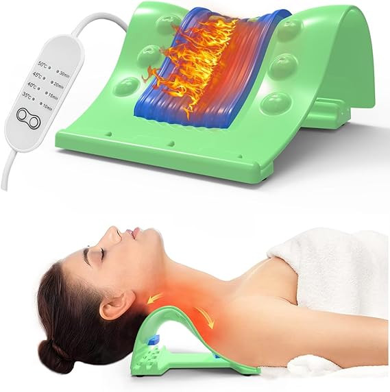 Heated Neck Stretcher for Pain Relief, Instant Heating Cervical Traction Device Pillow, Smart Con... | Amazon (US)