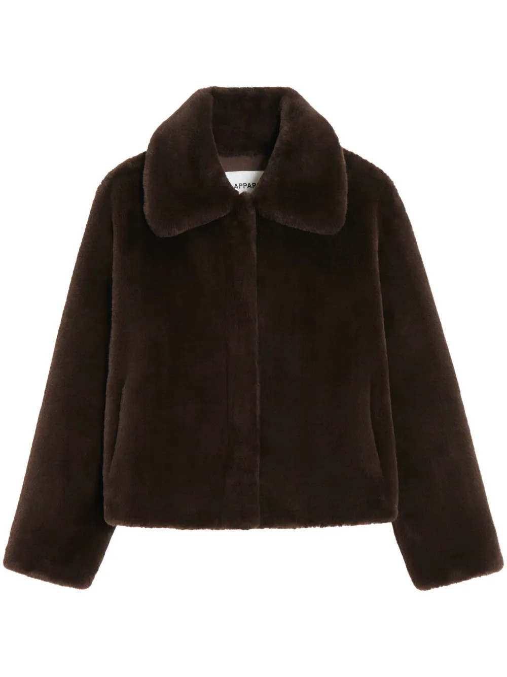 wide-collar faux fur jacket | Farfetch Global