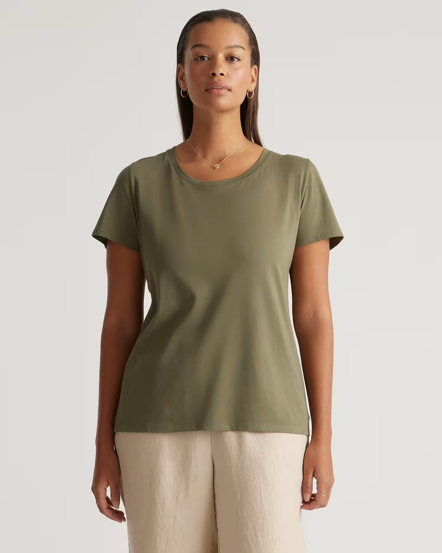 Cotton Modal Scoop Neck Tee | Quince