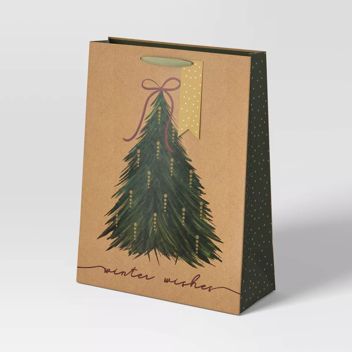 'Winter Wishes' Tree Extra-Large Cub Christmas Gift Bag Brown - Wondershop™ | Target