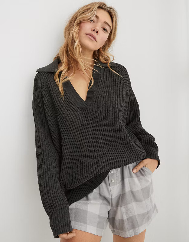 Aerie Sugar Rush Chenille Sweater | Aerie