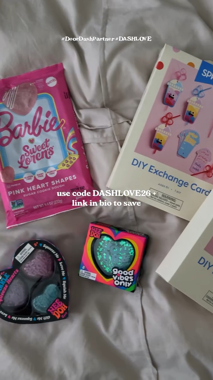 if it wasn’t for @doordash, my child would be passing out vibes instead of Valentine’s tmrw 💌🫣 I’ve been down bad sick AGAIN and my last two brain cells clocked just clocked in and said “btw… valentines are due tomorrow.”

so instead of dragging myself to three different stores while fighting for my life, I ordered valentines cards, cookies, and little squishies straight from my couch. survival mode? yes. but we still execute 🫡

if you, too, operate exclusively under pressure… this is your cue.
💐 use the link in my bio WITH code DASHLOVE26 to get $10 off your $30 purchase on retail, beauty & other Valentine’s Day essentials 
ℹ️ offer ends 2/14. valid on first non-restaurant orders only. max $10. terms apply.
#DoorDashPartner #DASHLOVE #valentinesday #vdaygifts #valentinescards

#LTKValentine #LTKSaleAlert #LTKvlog