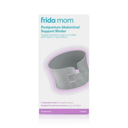 Frida Mom Postpartum Abdominal Binder for Post Maternity Compression, Shaping, and Support, Adjustable Belly Band, Grey | Walmart (US)