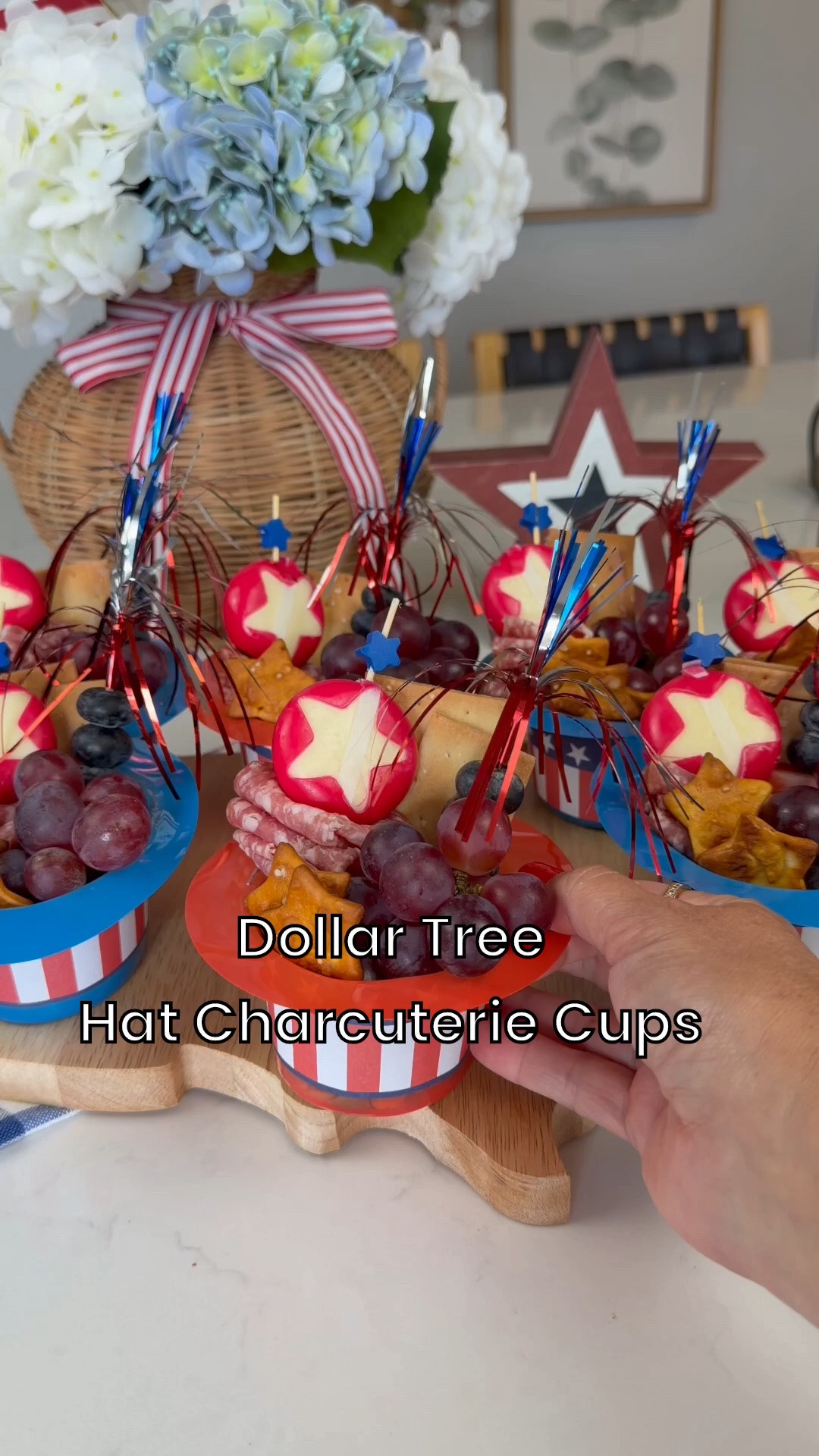 POV: You turned Dollar Tree hats into the cutest charcuterie cups for America’s 250th! 🇺🇸

These festive charcuterie cups started as Dollar Tree patriotic hats and ended up being everyone’s favorite party treat! Easy, adorable, and perfect for grabbing between fireworks and backyard games.

🔄Save this idea for your next patriotic celebration!

#LTKfoodie