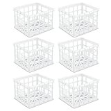 Sterilite 16928006 Storage Crate, White, 6-Pack | Amazon (US)