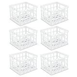 Sterilite 16928006 Storage Crate, White, 6-Pack | Amazon (US)