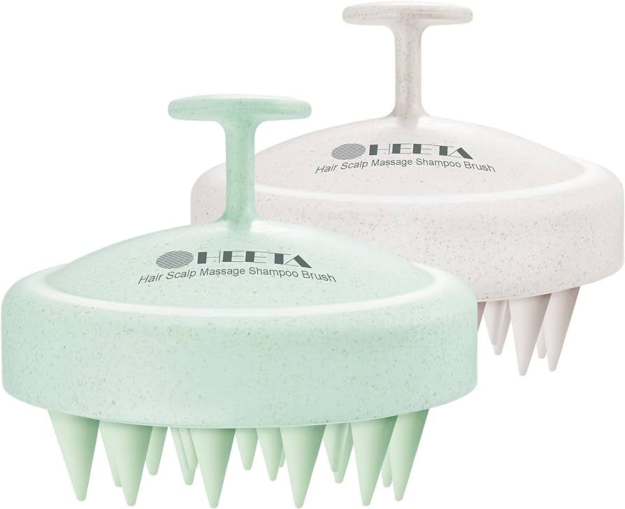 HEETA 2 Pack Hair Scalp Massager Shampoo Brush for Growth, Hair Scalp Scrubber with Soft Silicone... | Amazon (US)