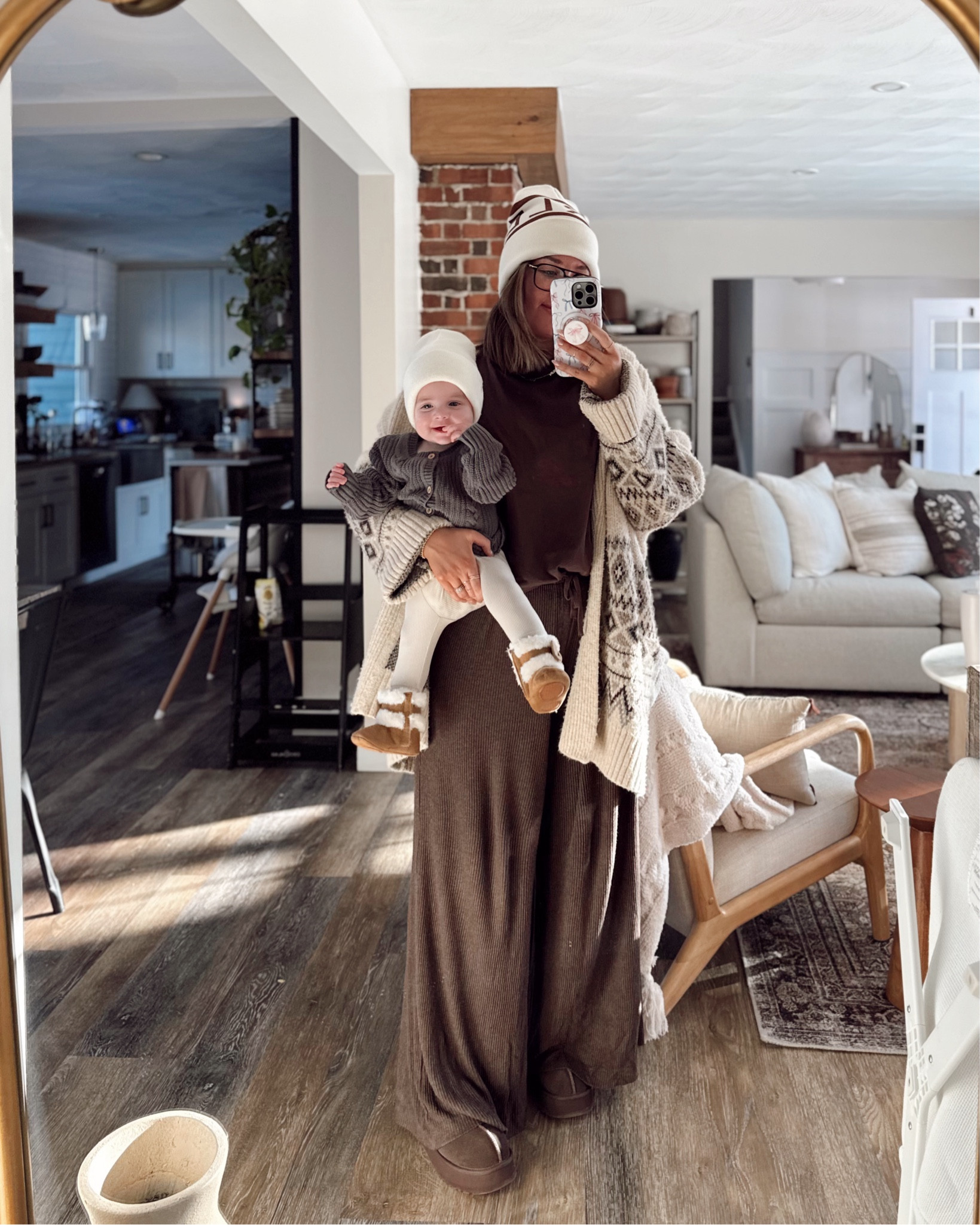 Coziest Target ribbed pants ever. Live in these at home!! 🤎🤎 cozied up with sis 🤎 

#LTKFindsUnder50 #LTKSeasonal #LTKFamily