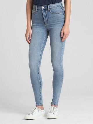 Soft Wear High Rise True Skinny Jeans with Secret Smoothing Pockets | Gap US