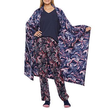 Liz Claiborne Womens Long Sleeve 4-pc. Pant Pajama Set | JCPenney