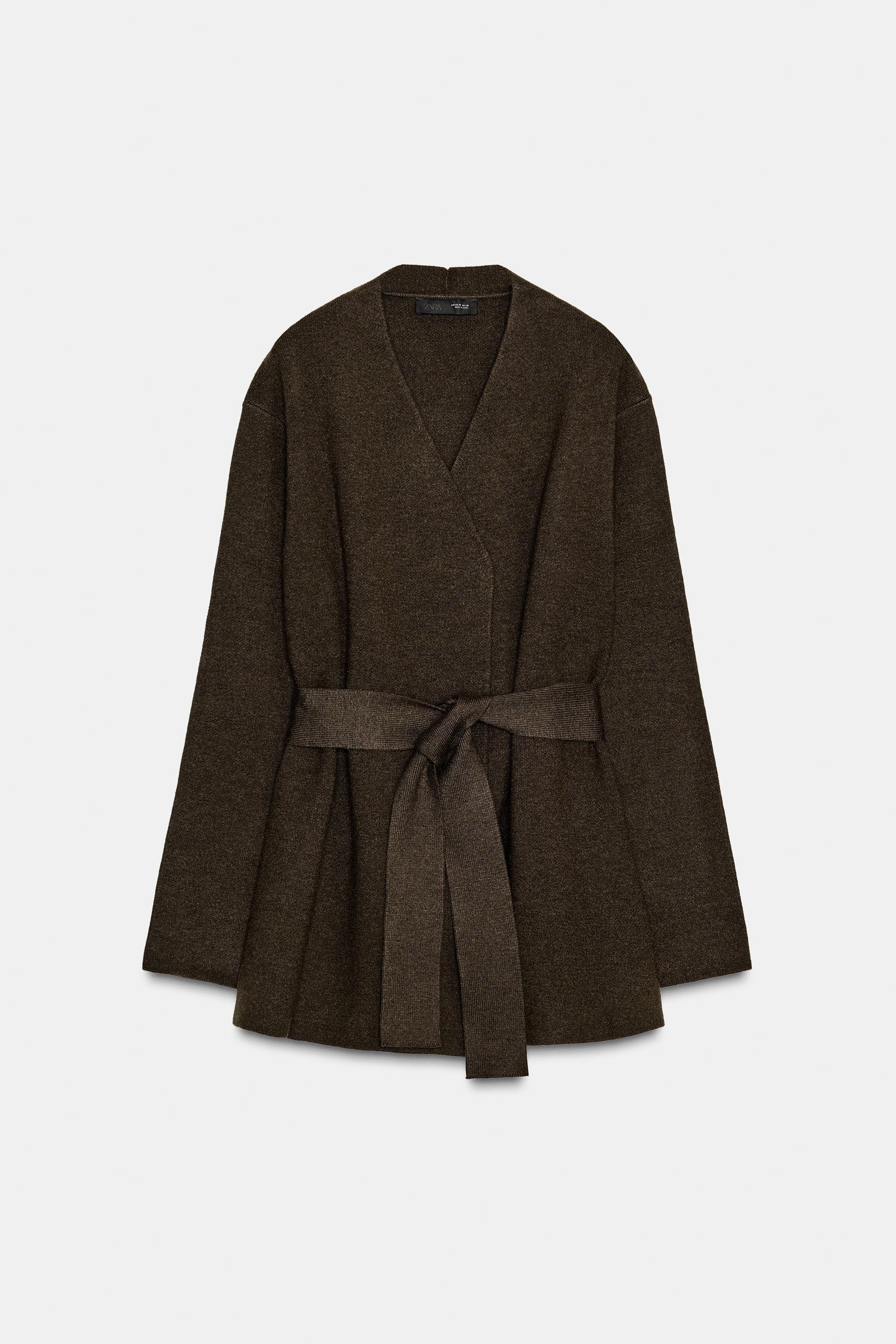 BELTED KNIT CARDIGAN | Zara US