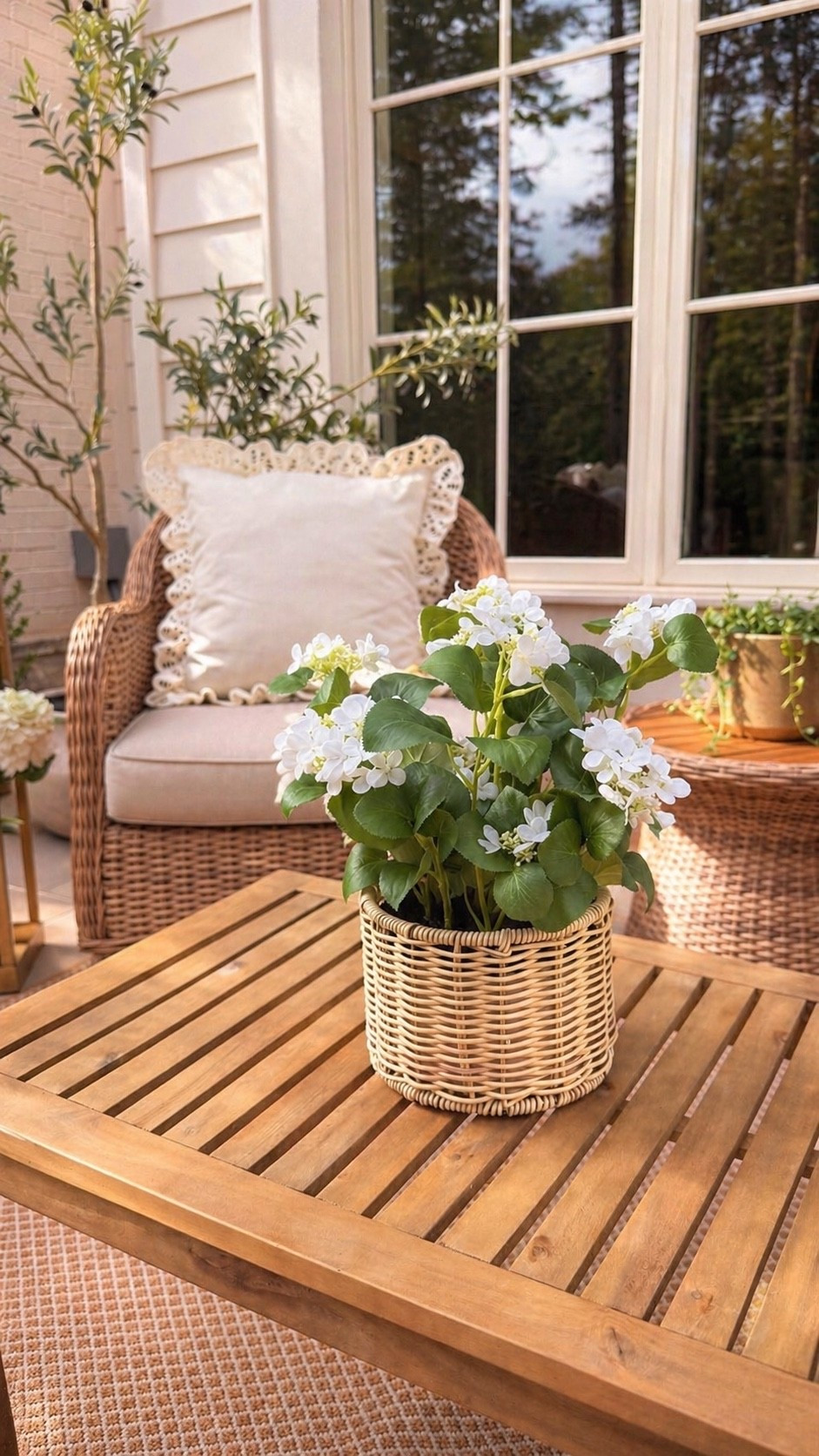     The easiest way to make your patio feel cozy + elevated with @Target 
Love this artificial potted hydrangea and eyelet ruffle outdoor throw pillow. The perfect duo to spruce up my front porch! #TargetPartner #Target ￼

#LTKSeasonal #LTKHome