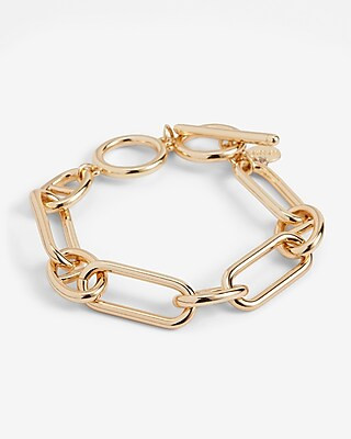 Interlocking Paperclip Toggle Bracelet | Express