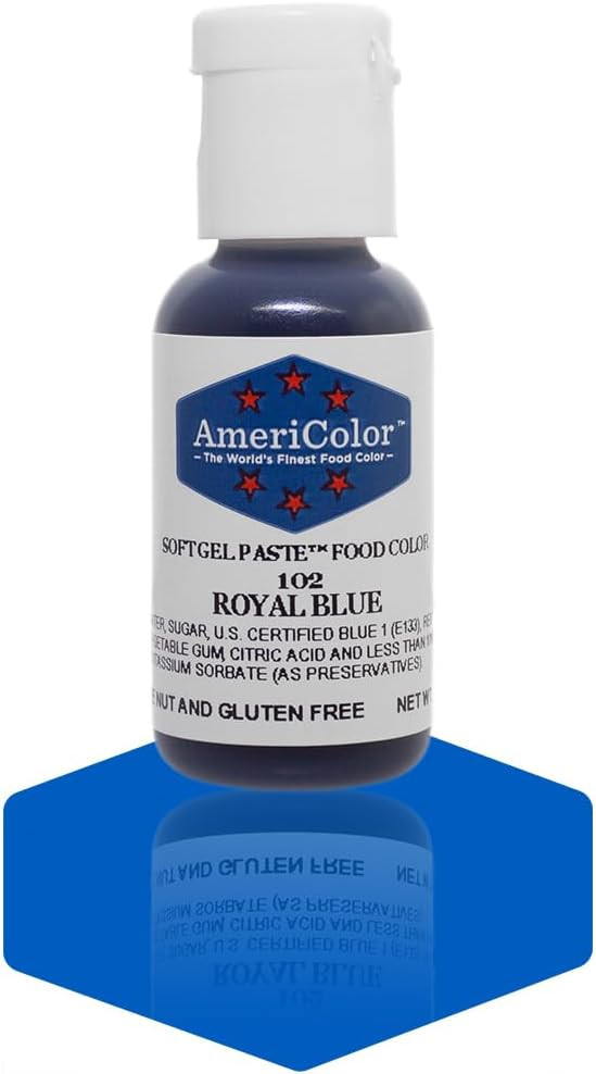AmeriColor, Royal Blue, .75 Ounce Bottle, Soft Gel Paste Food Color | Amazon (US)