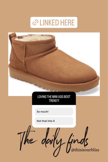 Ultra mini ugg boots // so cute! Want! 

#LTKHoliday #LTKstyletip #LTKshoecrush