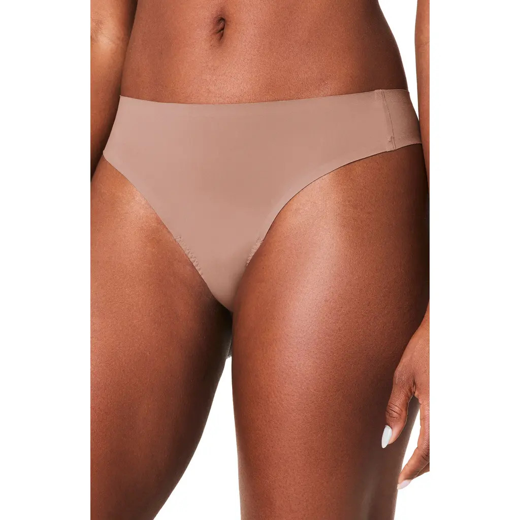 SPANX® Fit-to-You Assorted 3-Pack Thongs in Cafe Au Lait/leopard/black at Nordstrom, Size 2 | Nordstrom