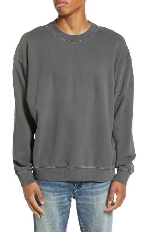 Elwood Men's Core Oversize Crewneck Sweatshirt in Grey at Nordstrom, Size Small | Nordstrom