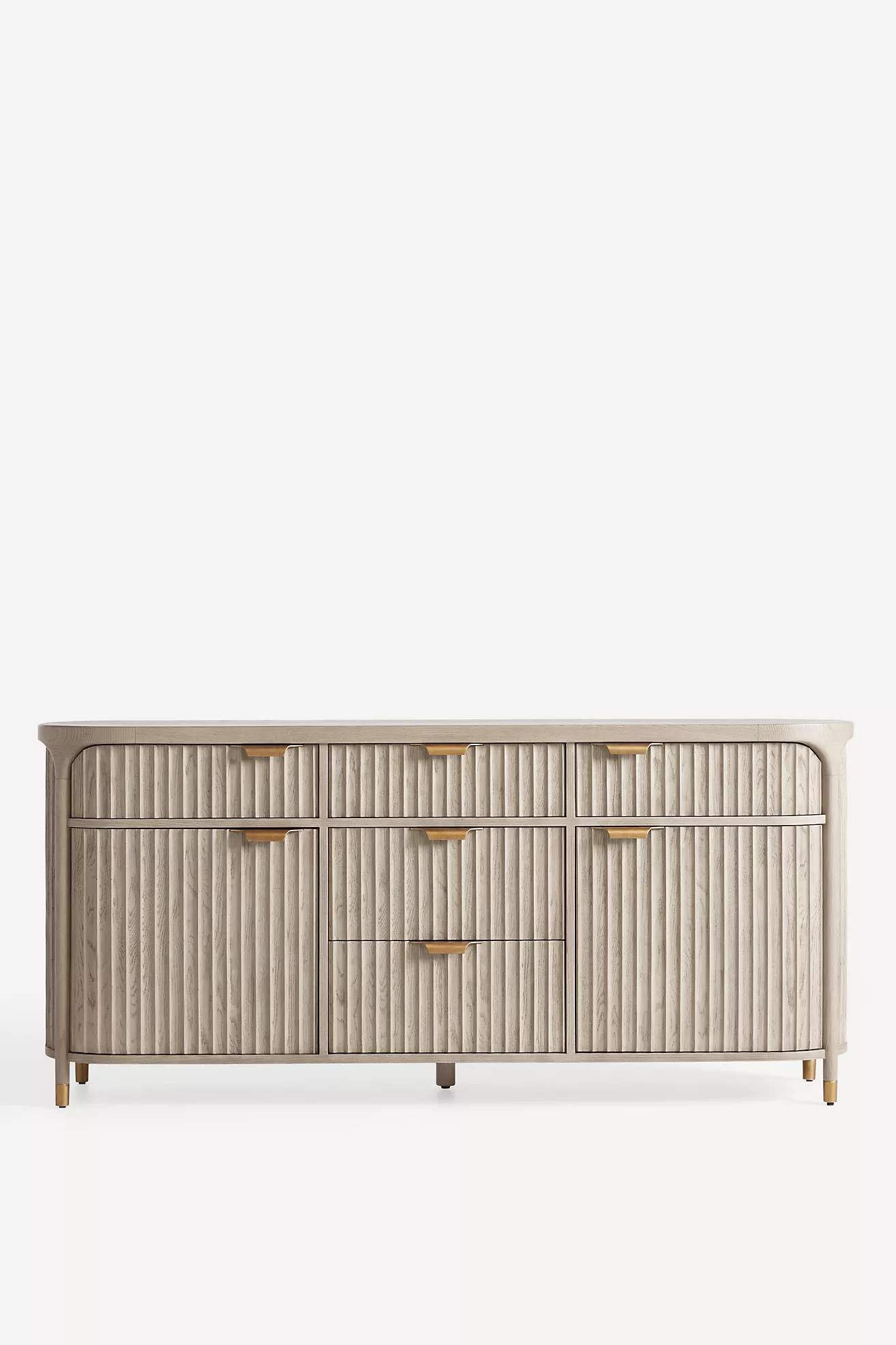 The Isla Oval 70" Fluted-Wood Sideboard | Anthropologie (US)