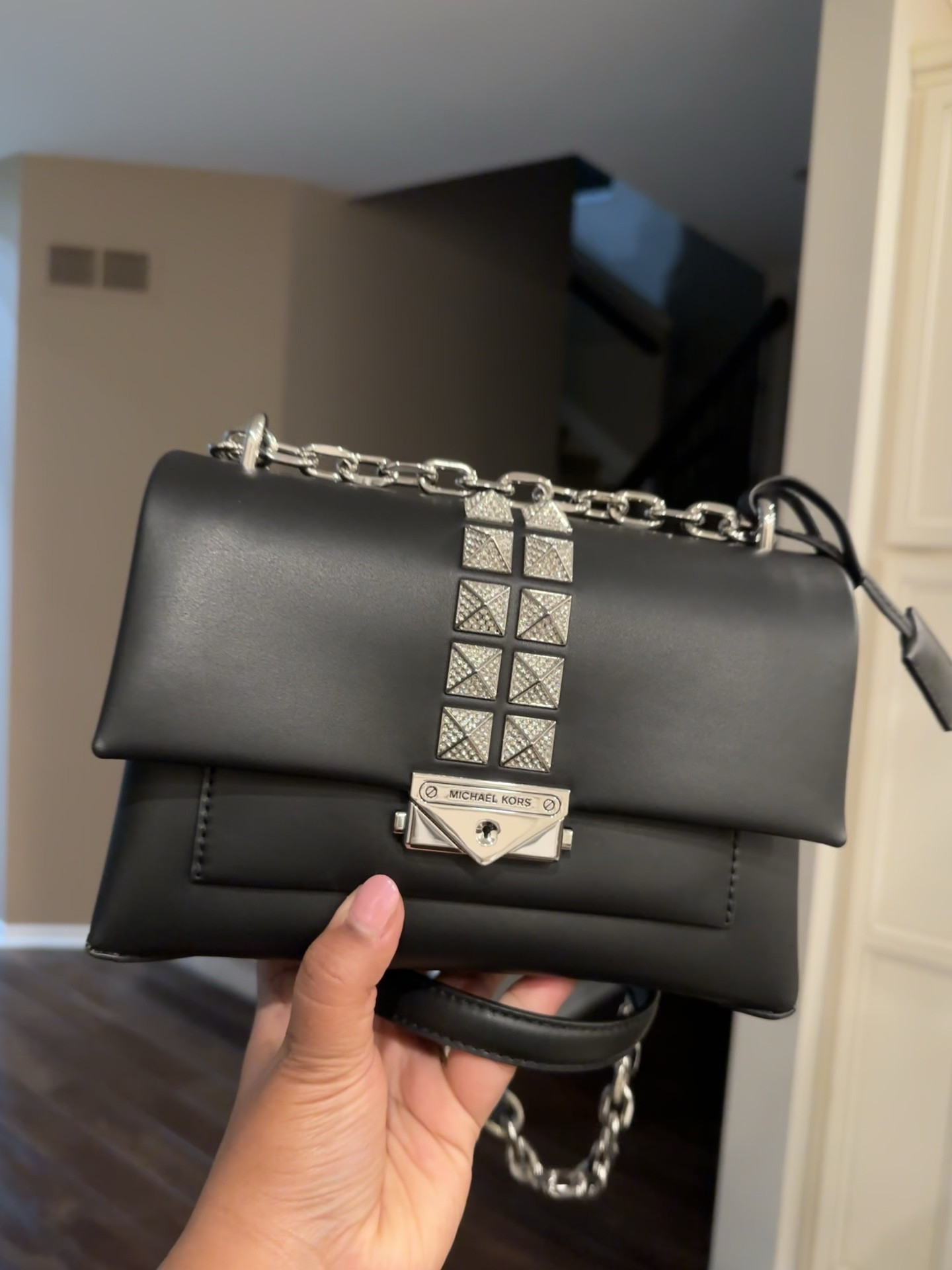 Studded sales shoulder bag