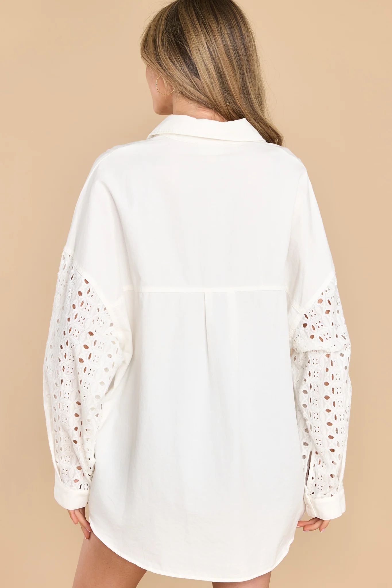Made To Be Magnificent White Eyelet Top | Red Dress 