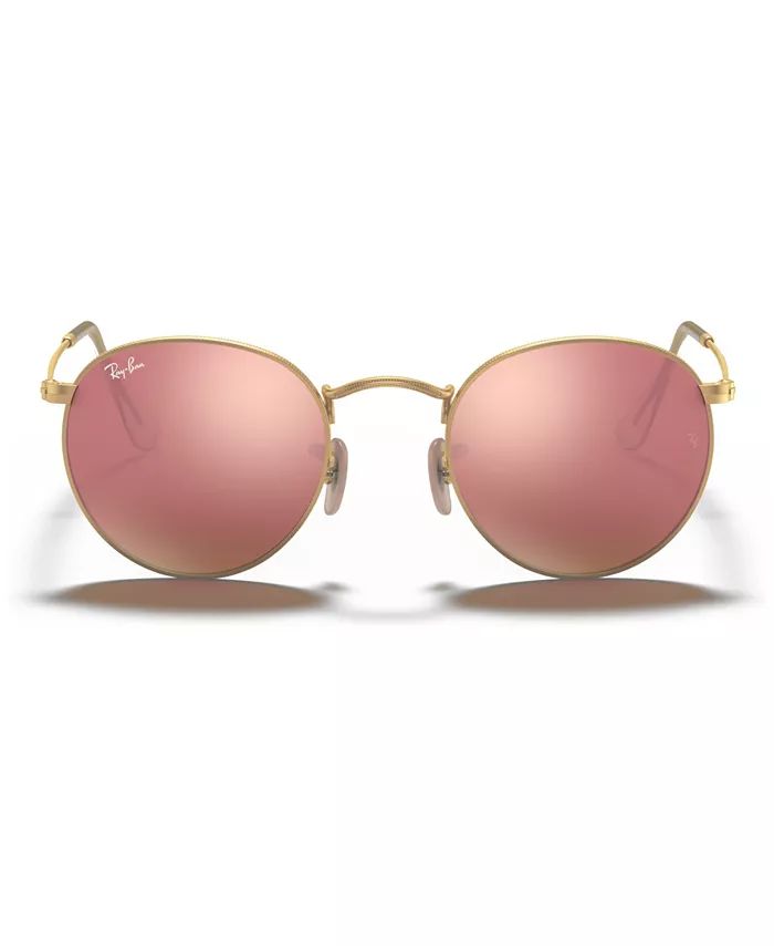 Sunglasses, RB3447 ROUND FLASH LENSES | Macy's